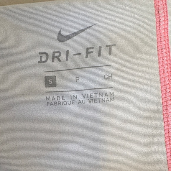 Nike Kids Striped Pink and Black Leggings - Picture 2 of 8